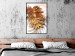 Wall Poster Autumn Memories - autumn leaf with a brown metallic texture 125449 additionalThumb 3