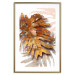 Wall Poster Autumn Memories - autumn leaf with a brown metallic texture 125449 additionalThumb 20
