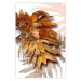 Wall Poster Autumn Memories - autumn leaf with a brown metallic texture 125449