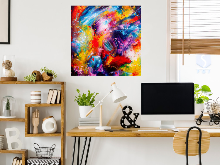 Wall Poster New Year - abstract and multicolored composition in a watercolor motif 127049 additionalImage 2