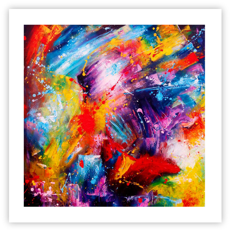 Wall Poster New Year - abstract and multicolored composition in a watercolor motif 127049 additionalImage 19