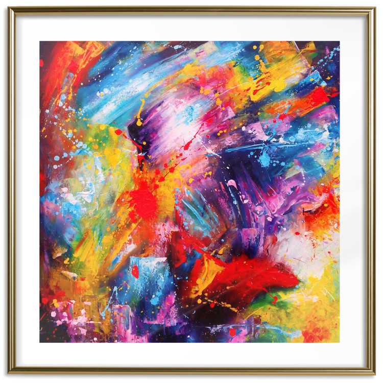 Wall Poster New Year - abstract and multicolored composition in a watercolor motif 127049 additionalImage 14