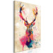 Canvas Print Watercolor Deer (1-part) vertical - abstract colorful animal 128949 additionalThumb 2