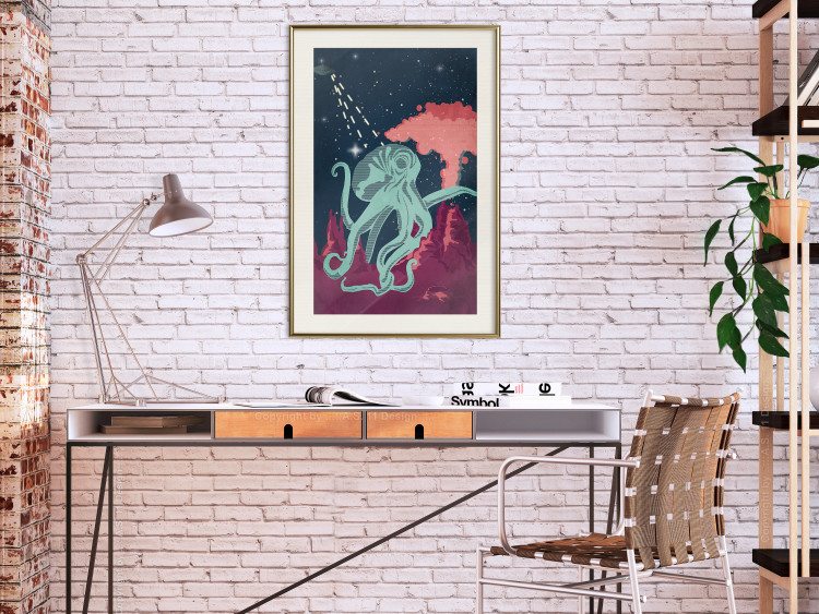 Wall Poster Cosmic Octopus - abstraction with a marine animal against a starry background 129149 additionalImage 16