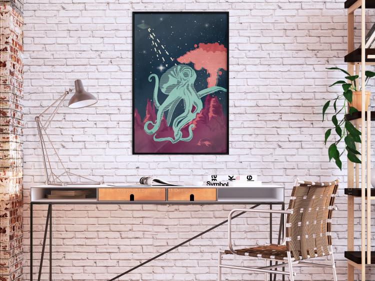 Wall Poster Cosmic Octopus - abstraction with a marine animal against a starry background 129149 additionalImage 4