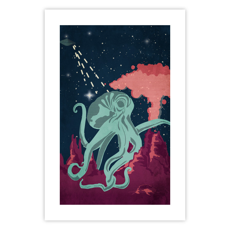 Wall Poster Cosmic Octopus - abstraction with a marine animal against a starry background 129149 additionalImage 26