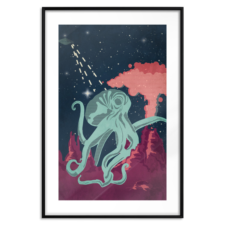 Wall Poster Cosmic Octopus - abstraction with a marine animal against a starry background 129149 additionalImage 15