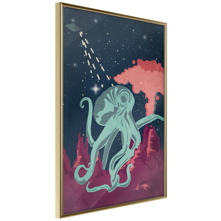 Wall Poster Cosmic Octopus - abstraction with a marine animal against a starry background 129149 additionalImage 12