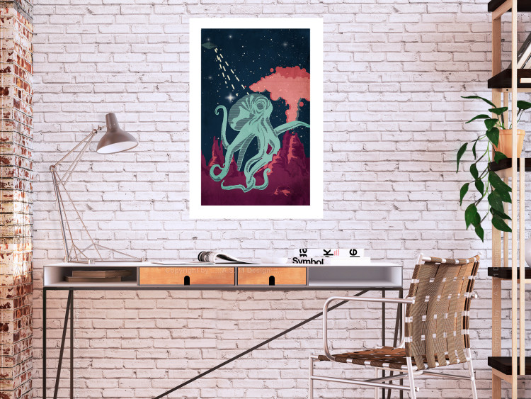 Wall Poster Cosmic Octopus - abstraction with a marine animal against a starry background 129149 additionalImage 5