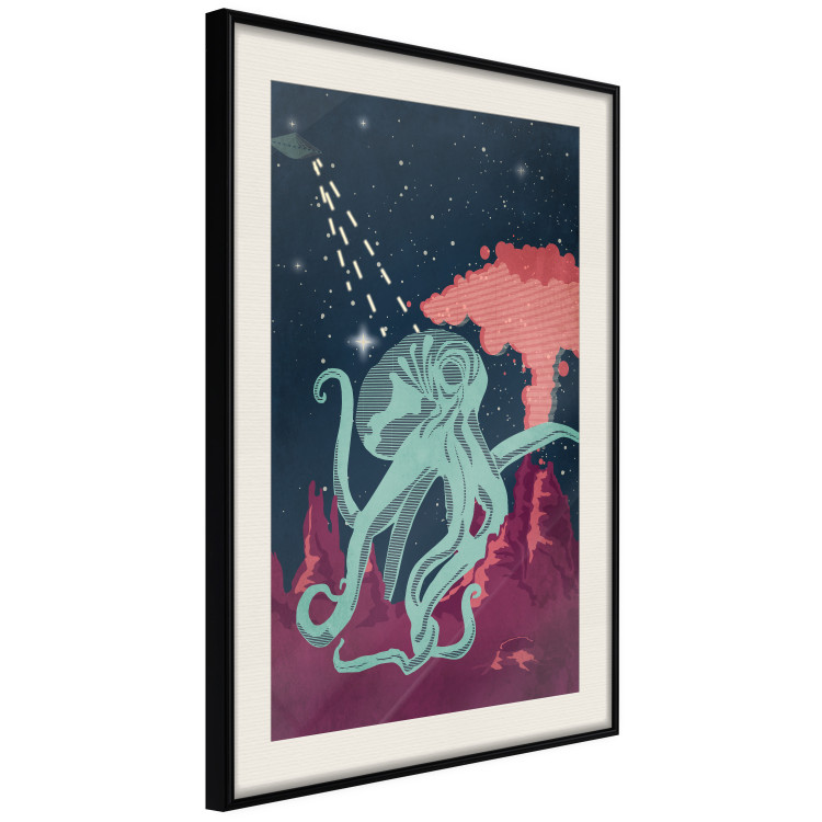 Wall Poster Cosmic Octopus - abstraction with a marine animal against a starry background 129149 additionalImage 2