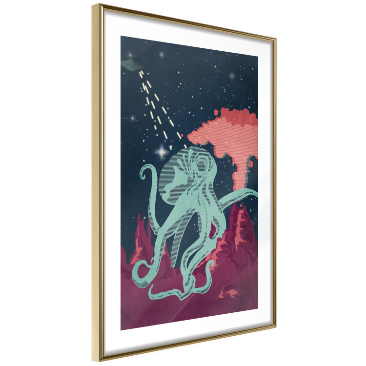 Wall Poster Cosmic Octopus - abstraction with a marine animal against a starry background 129149 additionalImage 9