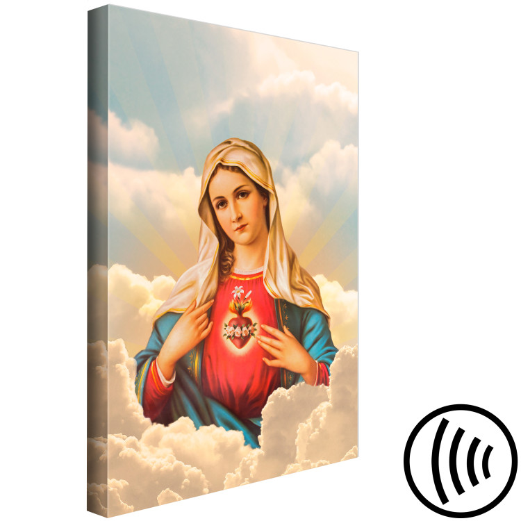 Canvas Mary (1-part) vertical - figure of the Virgin Mary among clouds 129349 additionalImage 6