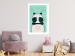 Poster Caring Panda - cute panda with a heart on light blue background 129549 additionalThumb 3
