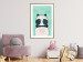 Poster Caring Panda - cute panda with a heart on light blue background 129549 additionalThumb 13