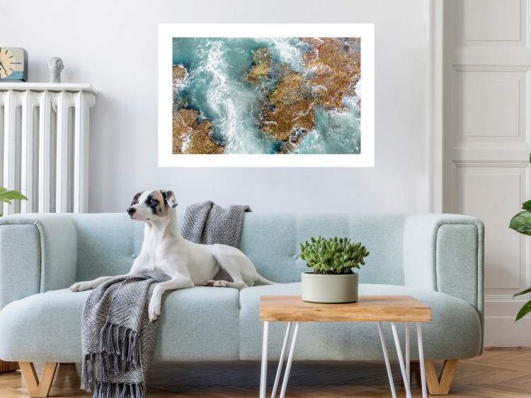 Wall Poster Ningaloo Reef - landscape of a blue ocean among rocks and stones 129849 additionalImage 5