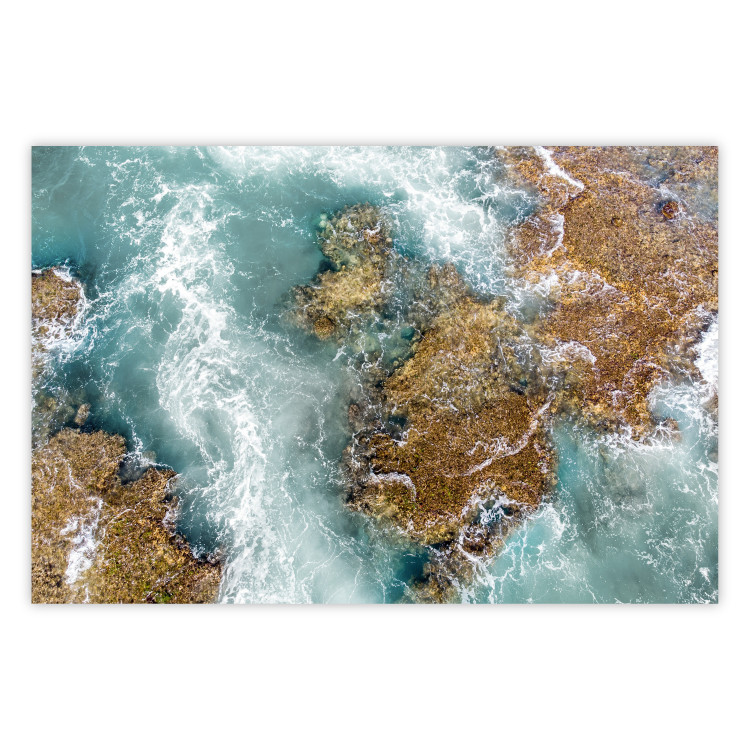 Wall Poster Ningaloo Reef - landscape of a blue ocean among rocks and stones 129849