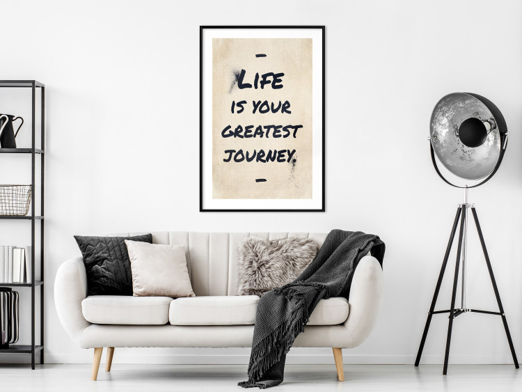Wall Poster Life is Your Greatest Journey - English text on a beige background 130449 additionalImage 18