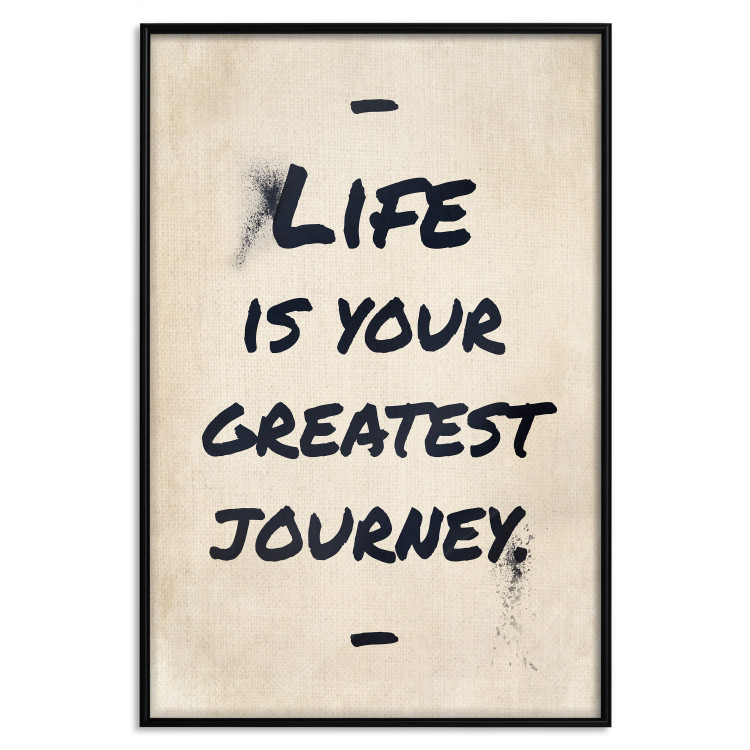 Wall Poster Life is Your Greatest Journey - English text on a beige background 130449 additionalImage 16