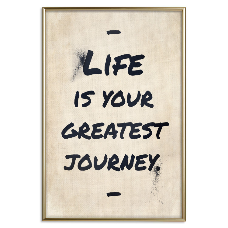 Wall Poster Life is Your Greatest Journey - English text on a beige background 130449 additionalImage 17