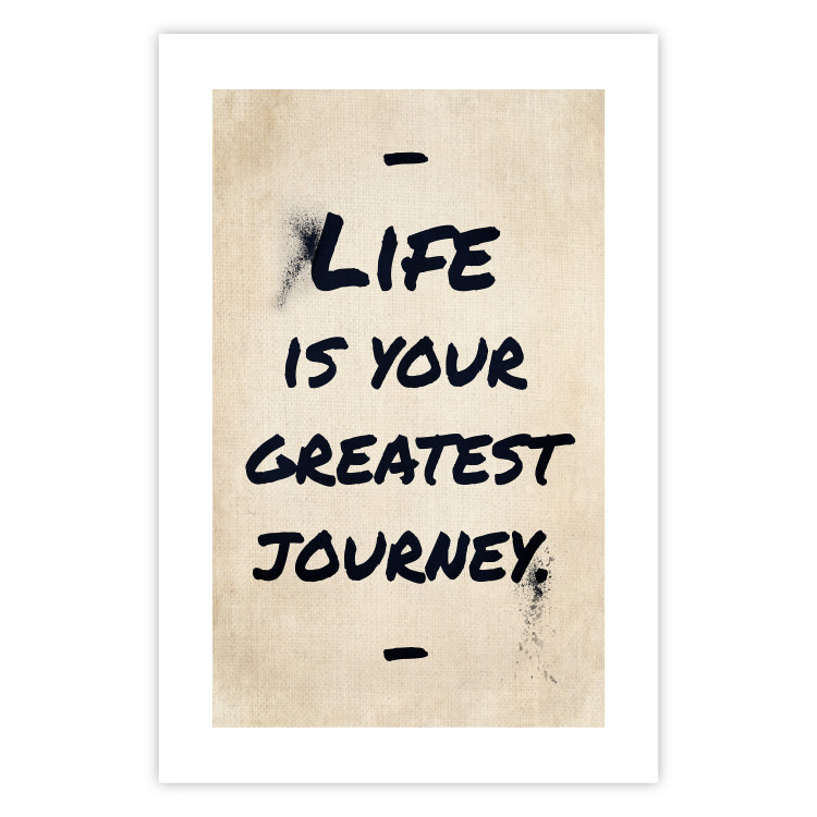 Wall Poster Life is Your Greatest Journey - English text on a beige background 130449 additionalImage 19