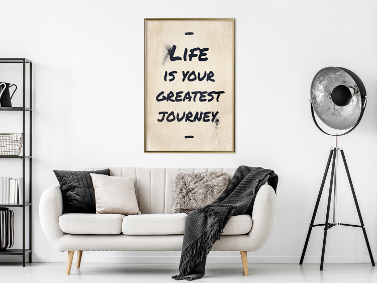 Wall Poster Life is Your Greatest Journey - English text on a beige background 130449 additionalImage 5
