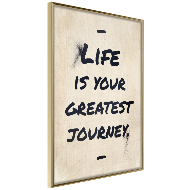 Wall Poster Life is Your Greatest Journey - English text on a beige background 130449 additionalImage 12