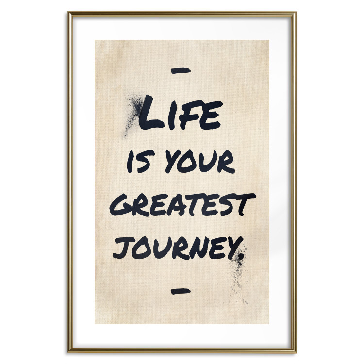 Wall Poster Life is Your Greatest Journey - English text on a beige background 130449 additionalImage 14