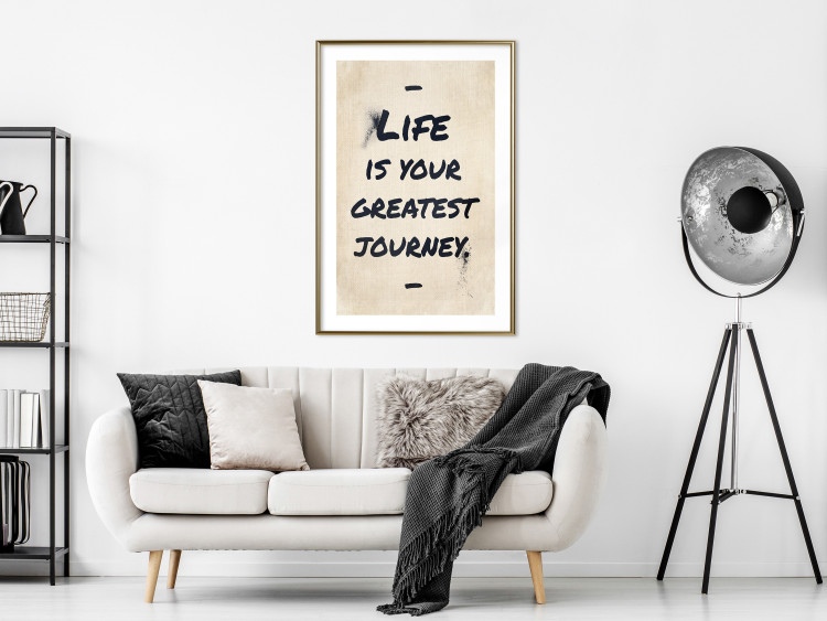 Wall Poster Life is Your Greatest Journey - English text on a beige background 130449 additionalImage 13