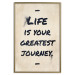 Wall Poster Life is Your Greatest Journey - English text on a beige background 130449 additionalThumb 17