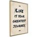 Wall Poster Life is Your Greatest Journey - English text on a beige background 130449 additionalThumb 12