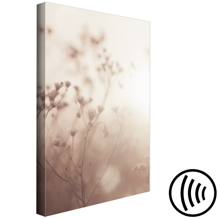 Canvas Meadow in the Morning (1-piece) Vertical - landscape of a meadow in sepia color 130749 additionalImage 6