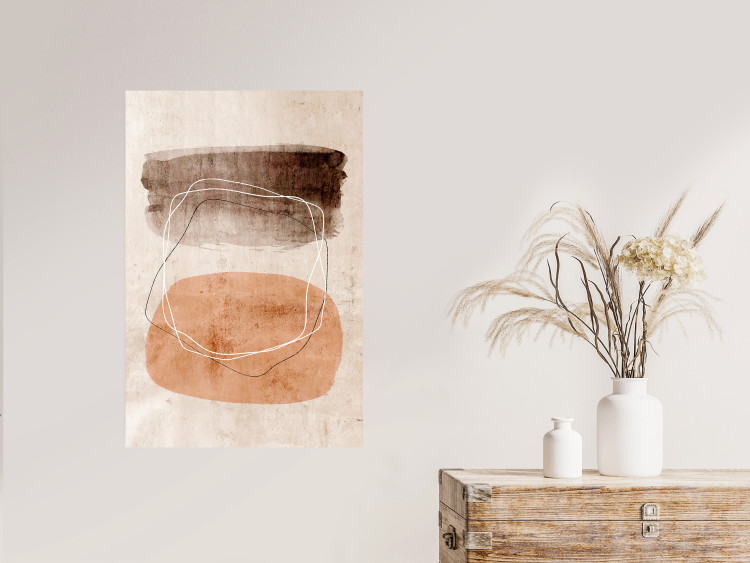 Wall Poster Vibrating Figures - abstract line art and figures on a beige texture 131849 additionalImage 7