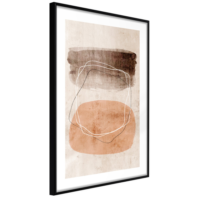 Wall Poster Vibrating Figures - abstract line art and figures on a beige texture 131849 additionalImage 12