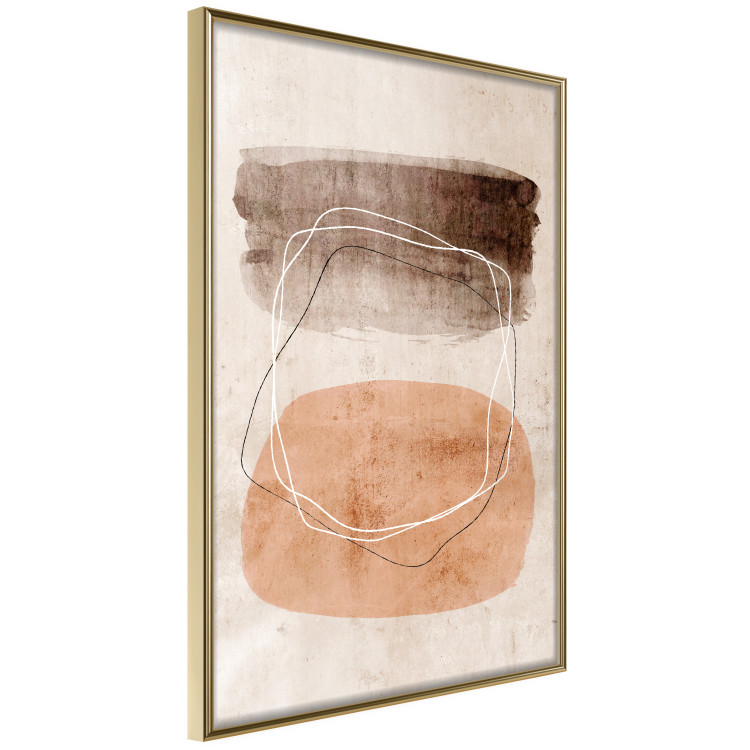 Wall Poster Vibrating Figures - abstract line art and figures on a beige texture 131849 additionalImage 3