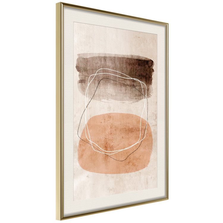 Wall Poster Vibrating Figures - abstract line art and figures on a beige texture 131849 additionalImage 14
