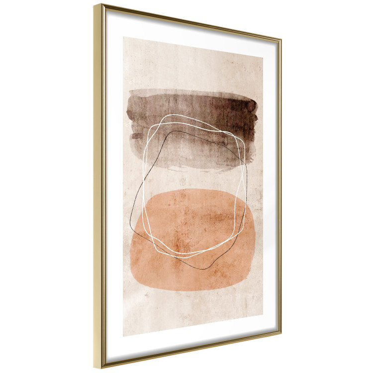 Wall Poster Vibrating Figures - abstract line art and figures on a beige texture 131849 additionalImage 11