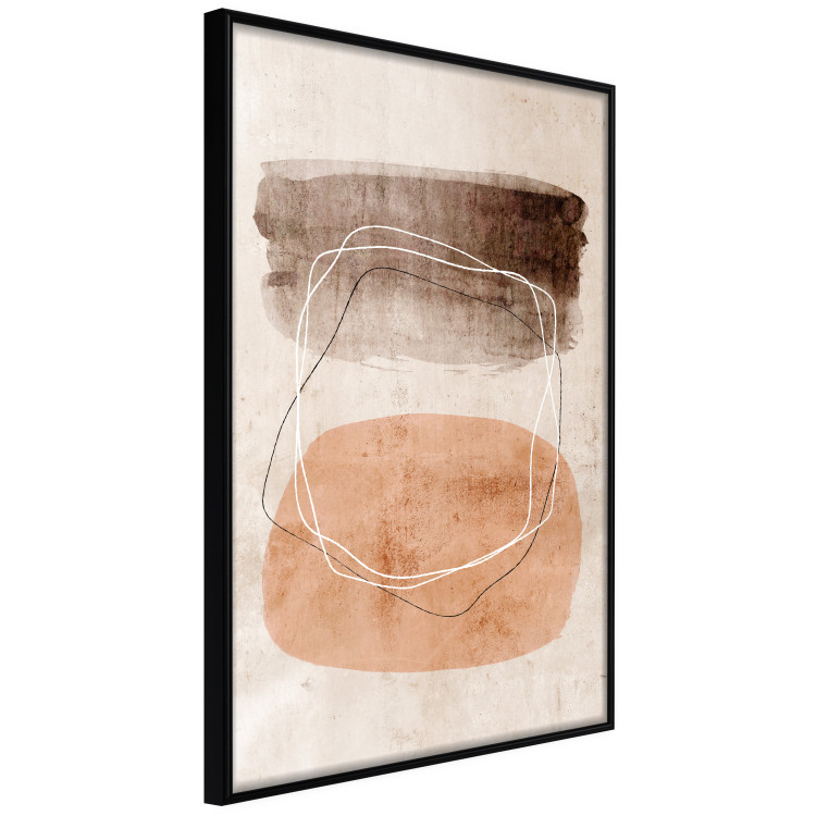 Wall Poster Vibrating Figures - abstract line art and figures on a beige texture 131849 additionalImage 2