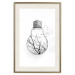 Poster Winter Birds - black and white light bulb with tree and birds on a white background 131949 additionalThumb 20