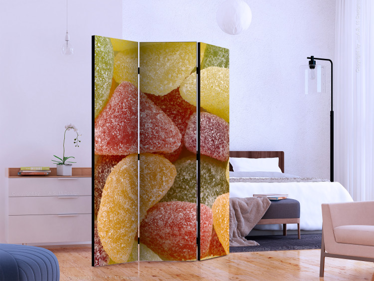 Room Separator Tasty Jellies (3-piece) - colorful composition with sweets 132749 additionalImage 2
