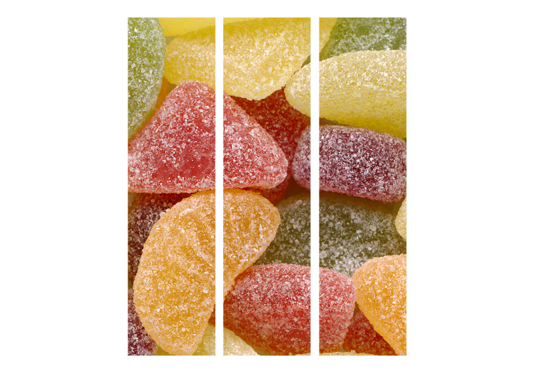 Room Separator Tasty Jellies (3-piece) - colorful composition with sweets 132749 additionalImage 3