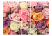 Room Divider Screen Pastel Roses II (5-piece) - romantic bouquet of colorful flowers 132849 additionalThumb 3