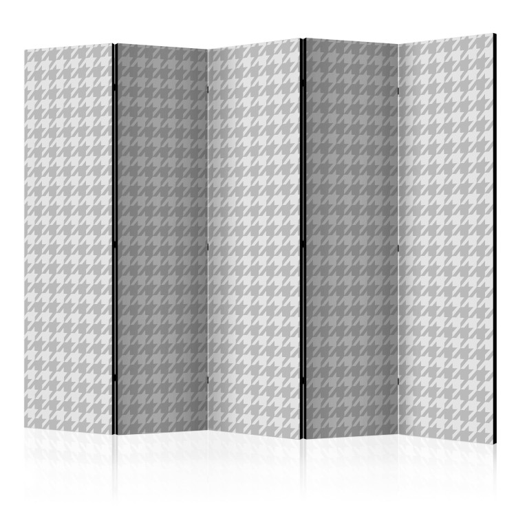 Room Separator Pepita II (5-piece) - simple composition in irregular gray background 133449
