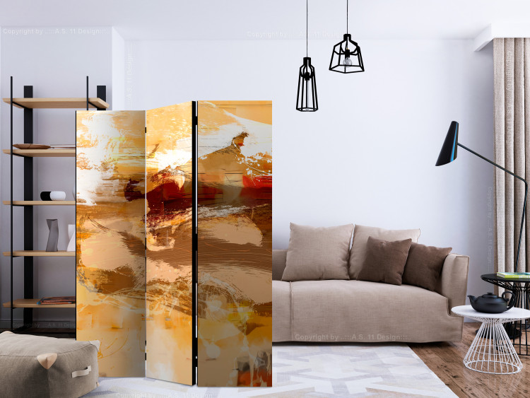 Room Divider Screen Desert Storm - artistic orange abstract in watercolor style 133749 additionalImage 4