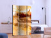 Room Divider Screen Desert Storm - artistic orange abstract in watercolor style 133749 additionalThumb 2