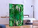 Room Divider Screen Tropical Leaves - composition of green palm leaves on a gray background 133849 additionalThumb 2