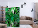 Room Divider Screen Tropical Leaves - composition of green palm leaves on a gray background 133849 additionalThumb 4