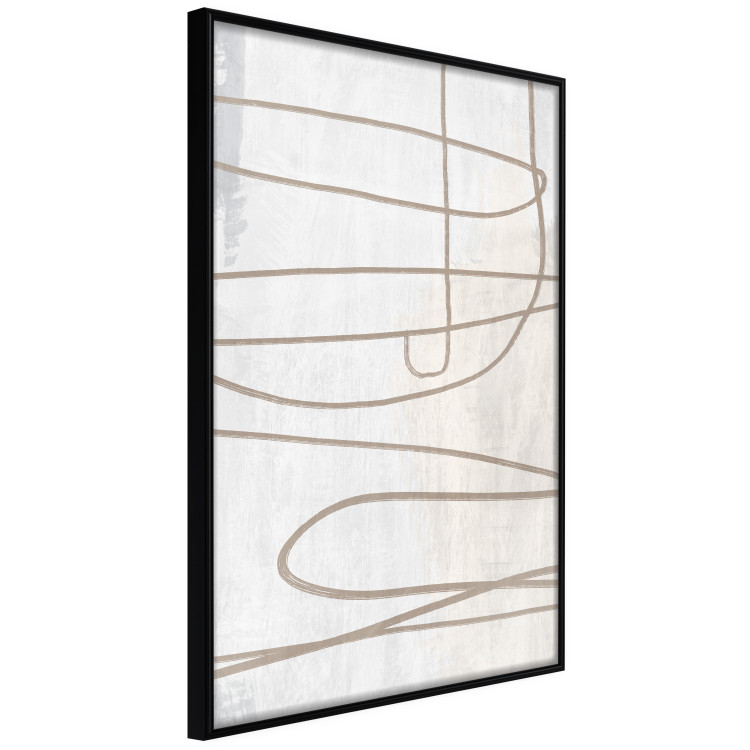 Wall Poster Brush Stroke - pattern of brown and swirling lines in abstract style 134349 additionalImage 13