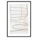 Wall Poster Brush Stroke - pattern of brown and swirling lines in abstract style 134349 additionalThumb 27