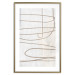 Wall Poster Brush Stroke - pattern of brown and swirling lines in abstract style 134349 additionalThumb 26