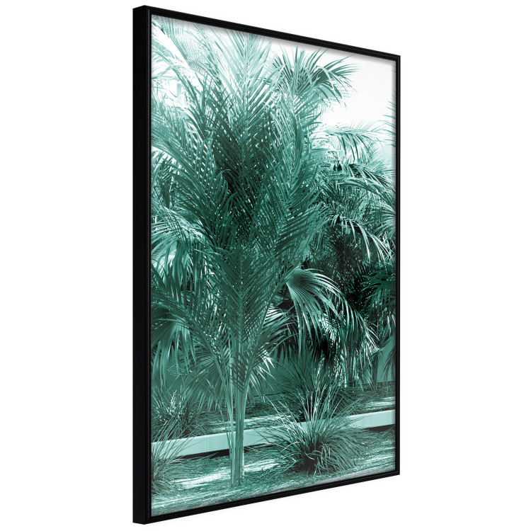 Poster Turquoise Lagoon - tropical palm landscape in turquoise contrast 134449 additionalImage 2